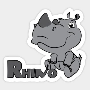 Cute Rhino Sticker